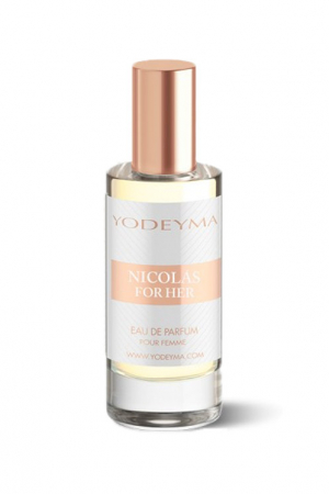 Yodeyma Nicolas for Her Apa de parfum pentru femei, nuante de azahar, iasomie si mosc alb, 15ml [3]