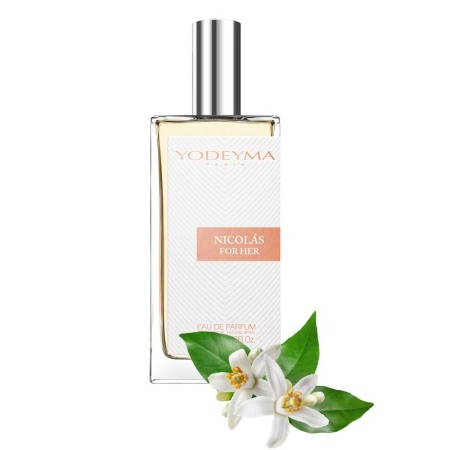 Yodeyma Nicolas for Her Apa de parfum pentru femei, nuante de azahar, iasomie si mosc alb, 50ml [3]