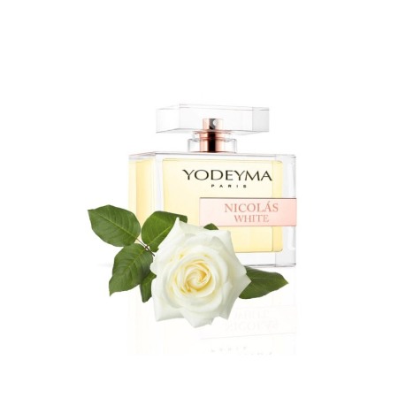 Parfumuri - Yodeyma Nicolas White Apa de parfum pentru femei, nuante de trandafir alb, cedru alb si mosc alb, 100ml