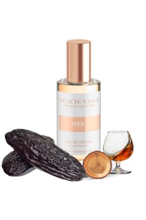 Parfumuri - Yodeyma Nya Apa de parfum pentru femei, nuante de esenta de coniac, boabe tonka si stejar, nota perfecta de feminitate moderna, eleganta si magnetism, 15ml