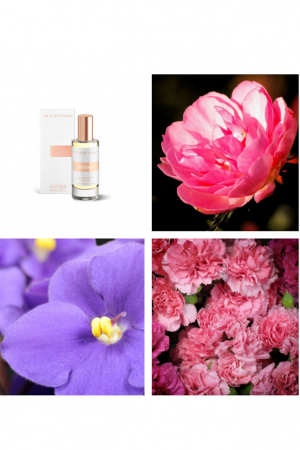 Yodeyma Prosa Apa de parfum pentru femei, nuante de trandafir de Damasco, Saintpauli si garoafa, 15ml [3]