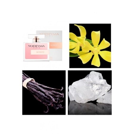 Yodeyma Suerte Apa de parfum pentru femei, nuante de Ylang Ylang, vanilie si mosc alb, 100ml [1]