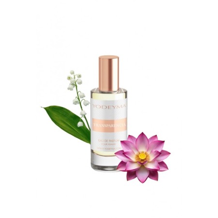 Yodeyma Transparencia Apa de parfum pentru femei, nuante de Floare de Lotus, lacramioara si cedru, 15ml