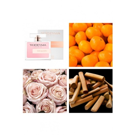 Yodeyma Vivacity Apa de parfum pentru femei, nuante de mandarina, Trandafir de Grasse si Sándal, 100ml [4]