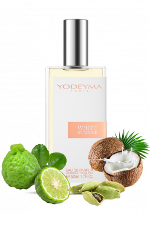 Yodeyma White Summer Apa de parfum pentru femei, nuante de bergamota, cocos si cardamon, 50ml