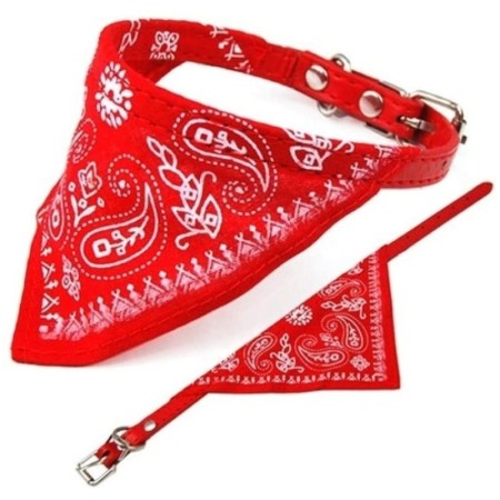 Zgarda cu bandana pentru caini de talie mica, confortabila,rosie,Doty [5]