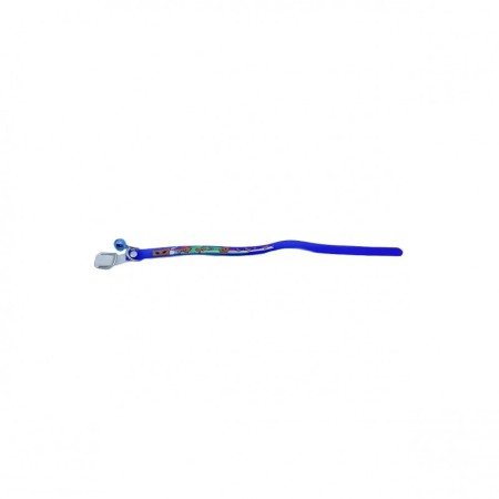 Zgarda GummyBell pentru pisici de talie mica, design modern, cu clopotel, silicon moale, 26 cm, albastru [2]