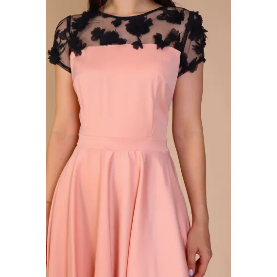 Rochie Oana din tafta si dantela [2]