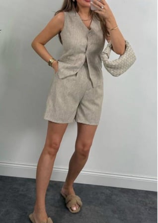 Toate categoriile - Compleu chic cu vestă și pantaloni scurți-Olive Grace