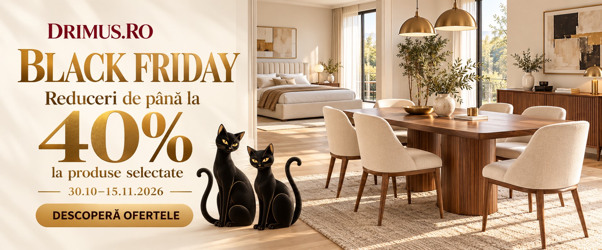 Black Friday Drimus: reduceri de până la 40% la produse selectate, între 30 octombrie și 15 noiembrie 2026