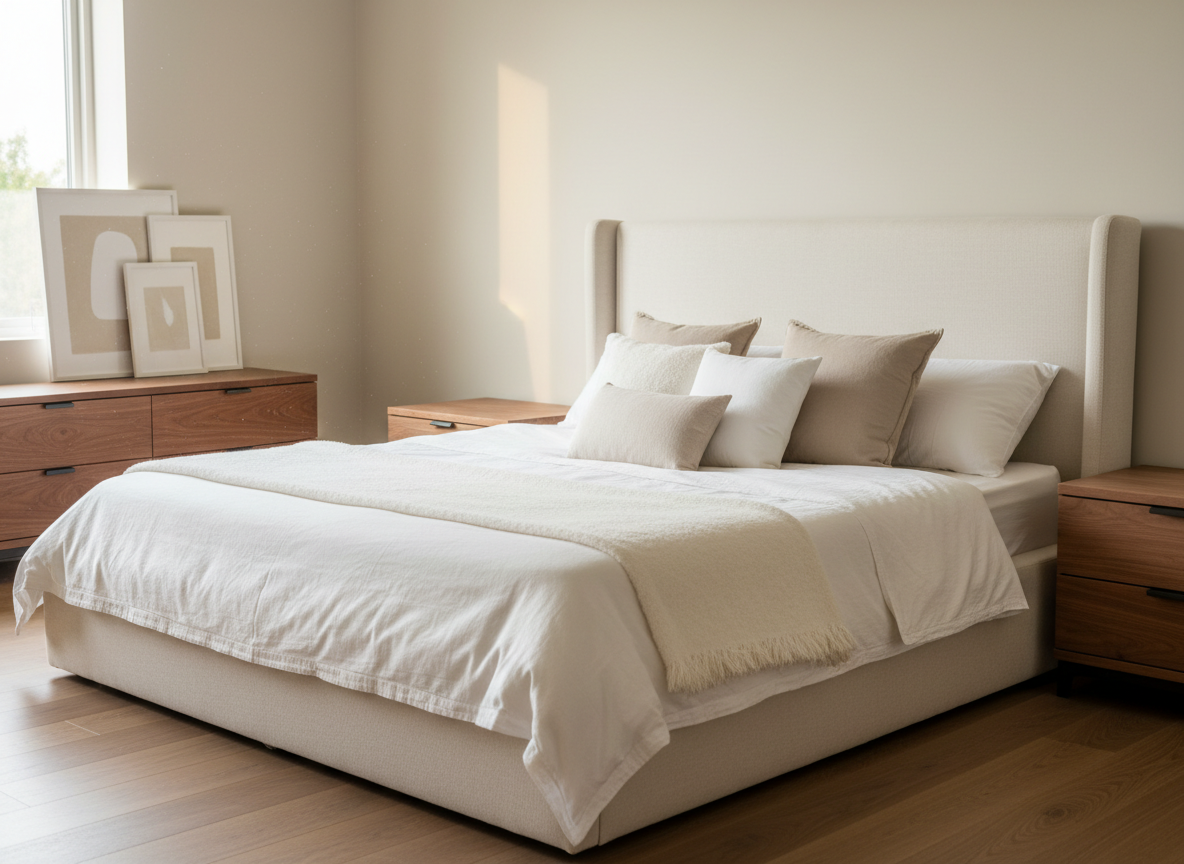 Idei de dormitor modern: cum alegi patul, salteaua și mobilierul pentru un spațiu cozy