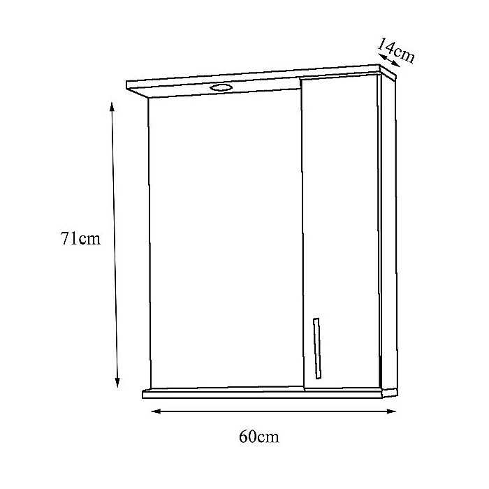 Baza si lavoar ceramic GN0541 cu oglinda dulap GN0201, mobilier baie stativ 60 cm, front MDF, 2 sertare, picioare cromate reglabile, LED, alb [2]