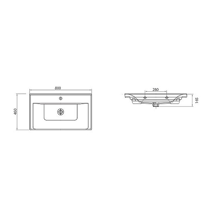 Baza si lavoar ceramic GN0541, mobilier baie 80 cm, 2 sertare front MDF, glisiere soft close, picioare cromate reglabile, alb [5]