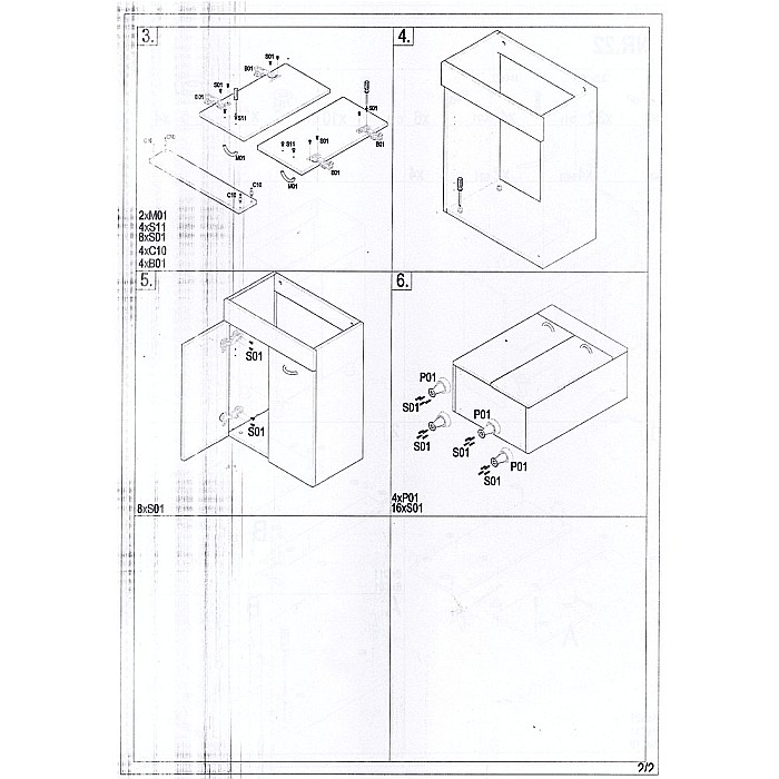 Baza si lavoar ceramic GN0541, mobilier baie stativ 60 cm, front MDF, 2 usi, 2 rafturi, balamale soft close, picioare cromate reglabile, alb [8]