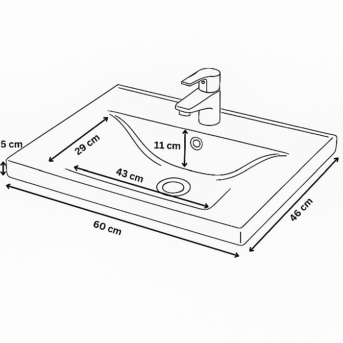 Baza si lavoar ceramic GN0541, mobilier baie stativ 60 cm, front MDF, 2 usi, 2 rafturi, balamale soft close, picioare cromate reglabile, alb [9]