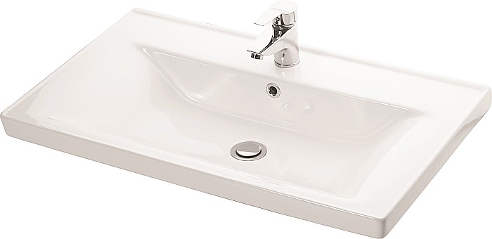 Baza si lavoar ceramic GN7861, mobilier baie suspendat 100 cm, dreptunghiular, front MDF, sertare soft close, alb [6]
