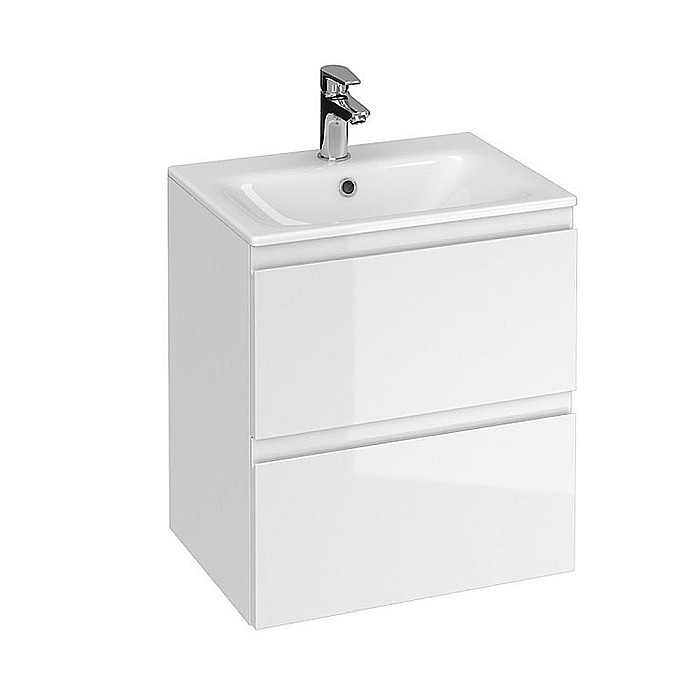Baza si lavoar CSB2731 - 50 cm, suspendat, sertare, alb [2]
