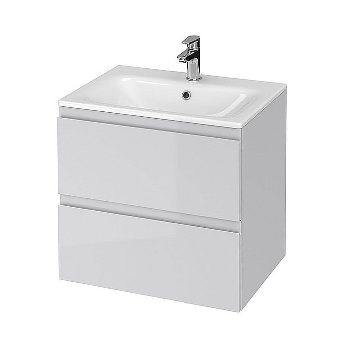 Baza si lavoar CSB2741 - 60 cm, suspendat, sertare, gri [1]