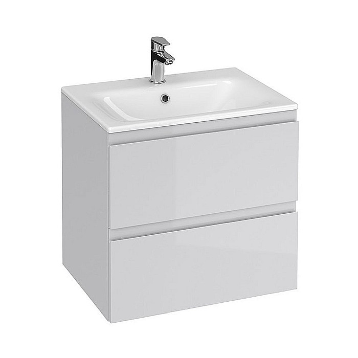 Baza si lavoar CSB2741 - 60 cm, suspendat, sertare, gri [2]