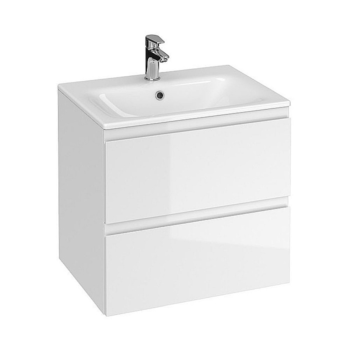 Baza si lavoar CSB2751 - 60 cm, suspendat, sertare, alb [2]