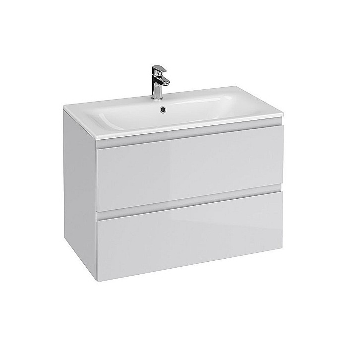 Baza si lavoar CSB2761 - 80 cm, suspendat, sertare, gri [2]