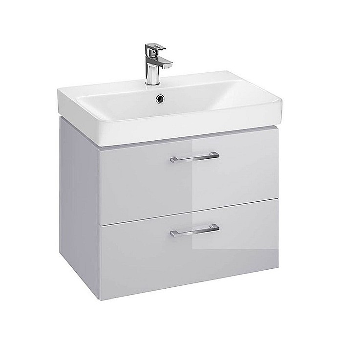 Baza si lavoar CSB2781 Slim - 60 cm, suspendat, sertare, gri [2]