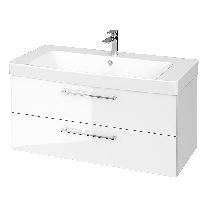 Baza si lavoar CSB3091 - 100 cm,suspendat, sertare, alb [1]