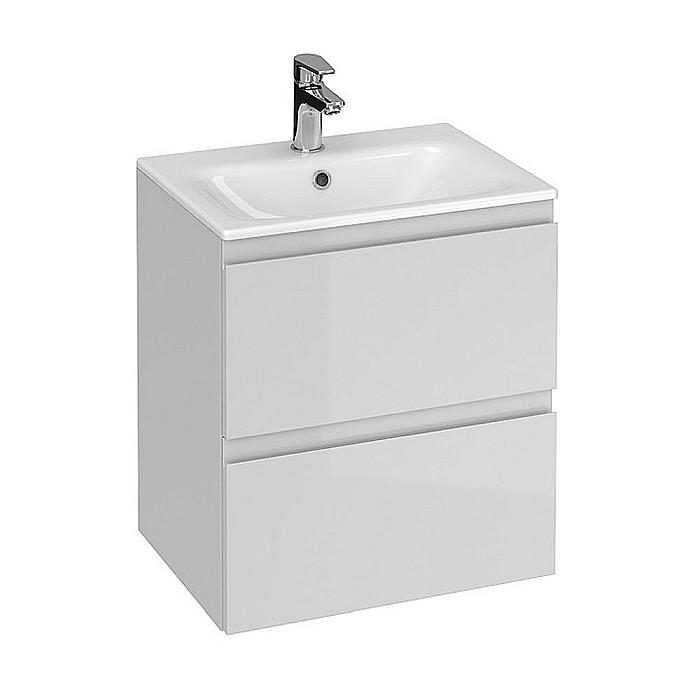 Baza si lavoar CSB3461 - 50 cm, suspendat, sertare, gri [2]