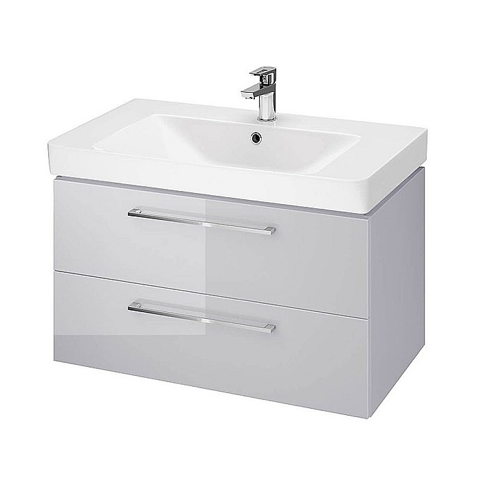 Baza si lavoar CSB3501 - 80 cm, suspendat, sertare, gri [1]