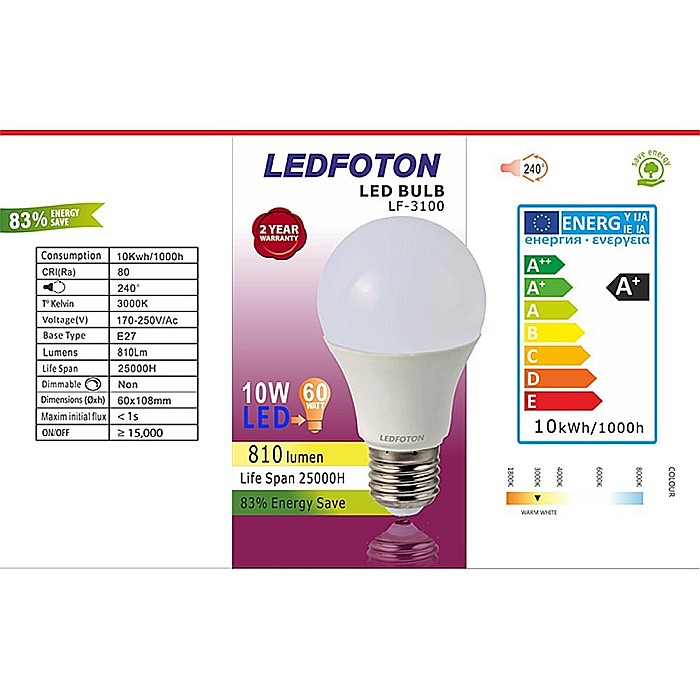 Becuri LED 10W Lumina rece DL 6100 [2]