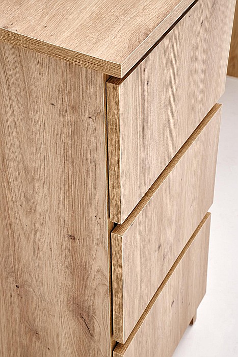 Birou cu suport glisant tastatura HM Cino, blat PAL, sertare, organizare office, design modern, stejar artizanal [4]