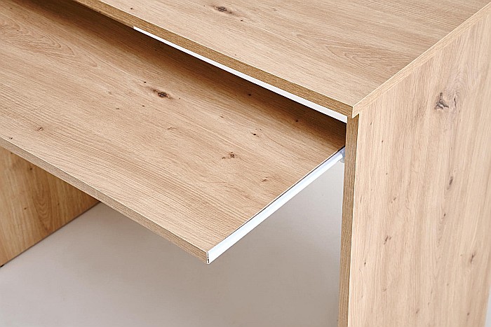 Birou cu suport glisant tastatura HM Cino, blat PAL, sertare, organizare office, design modern, stejar artizanal/antracit [6]