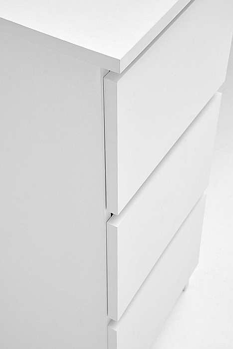 Birou cu suport glisant tastatura HM Cino, blat PAL, sertare, organizare office, design modern, alb [9]