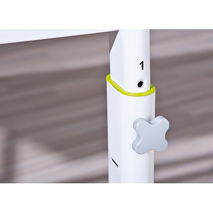 Birou ergonomic pentru copii HM Collorido, inaltime reglabila, unghi inclinare ajustabil, cadru metalic, MDF, 100x66x69-84 cm, alb [6]
