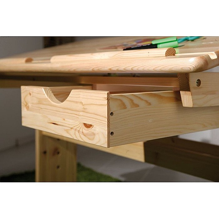 Birou ergonomic pentru copii HM Julia, inaltime reglabila, unghi inclinare ajustabil, lemn, 109x55x63-93 cm, fag [5]