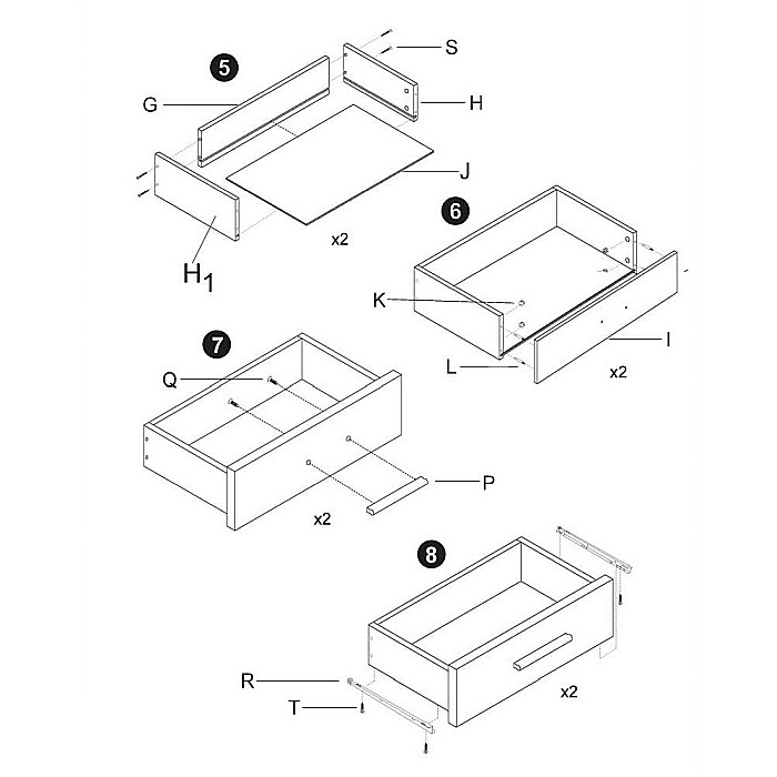 Birou HM B30, MDF lucios, cadru metalic cromat, 2 sertare, 120x55x76 cm, alb [10]