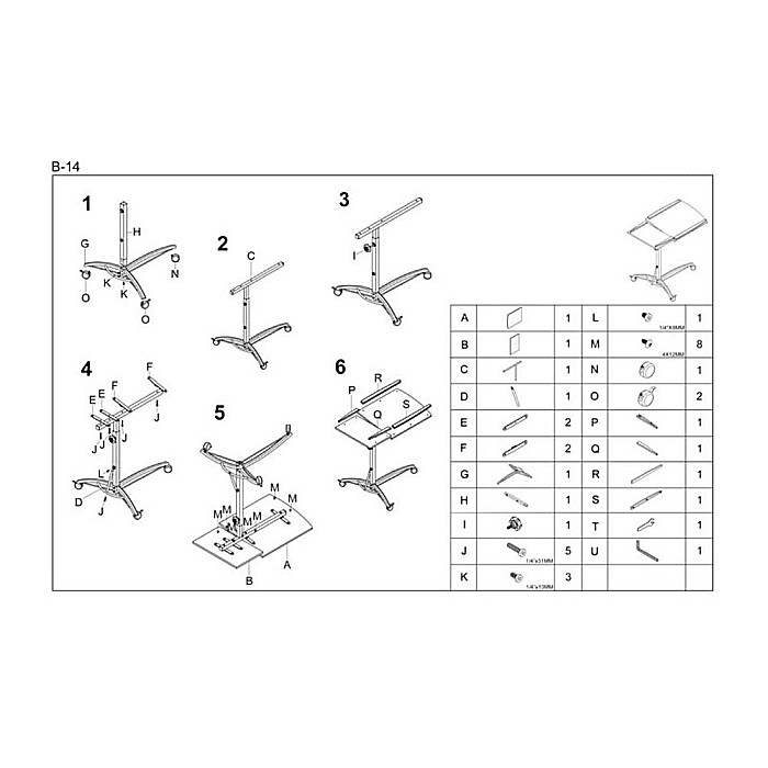 Birou pentru laptop HM B14, inaltime reglabila, unghi inclinare ajustabil, cu roti, cadru metalic, MDF, 73x40x63-93 cm, negru [3]