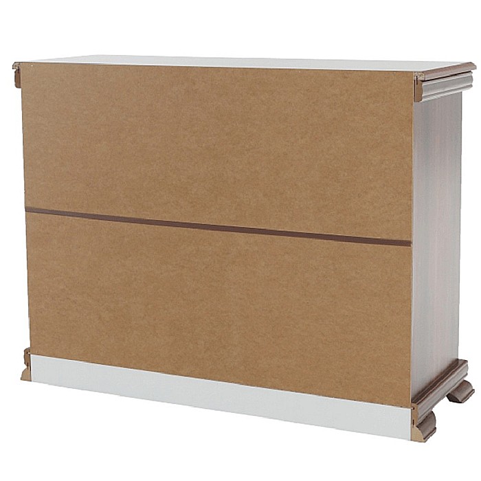 Comoda living si dormitor, VM3, 4 sertare, 2 usi, Pal melaminat, cu insertii MDF, Nuc [12]