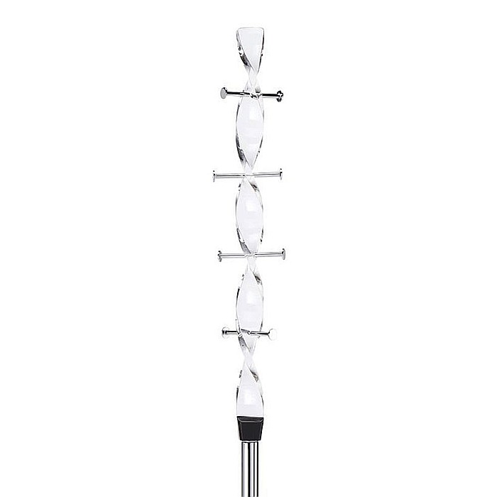 Cuier cromat vertical HM W34, de podea, pentru haine, genti, cu 8 agatatori [3]