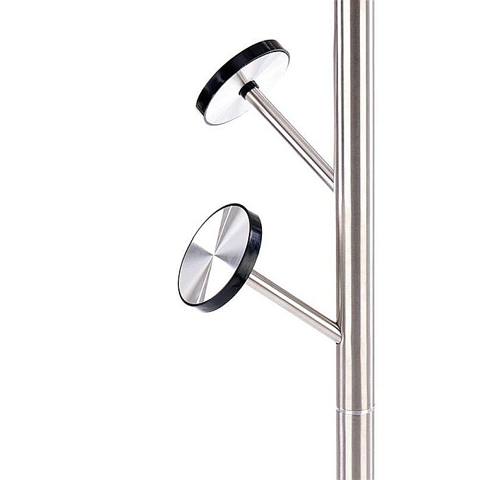 Cuier pom de podea HM W64, metalic, 6 agatatoare, argintiu [5]