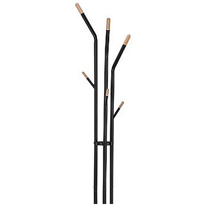 Cuier pom metalic SL Sander, 6 agatatori, suport umbrela, negru [3]
