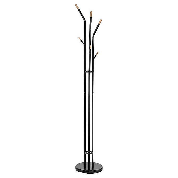 Cuier pom metalic SL Sander, 6 agatatori, suport umbrela, negru [2]