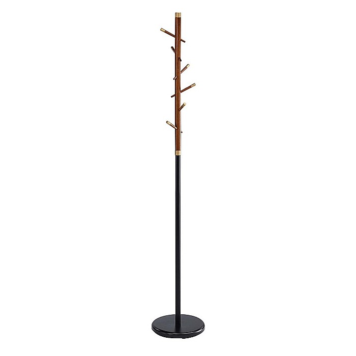 Cuier tip pom HM W67, baza metalica, 6 agatatori, de podea, negru [3]