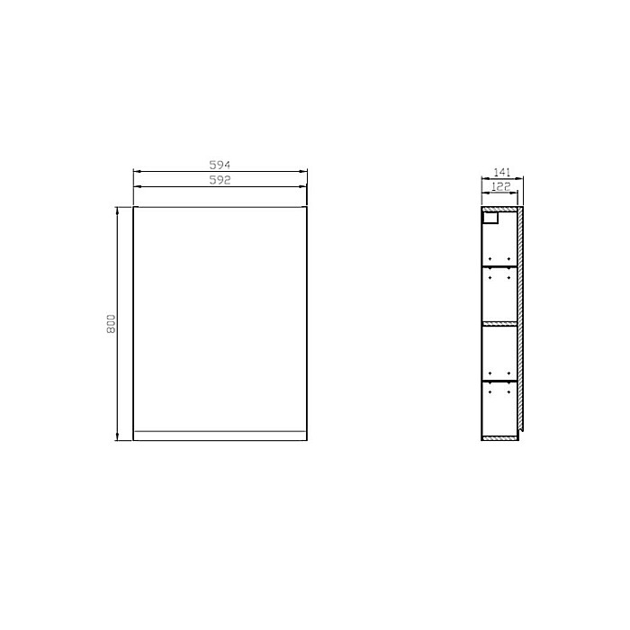 Dulap baie CS Monde - 60 cm, suspendat, alb [3]