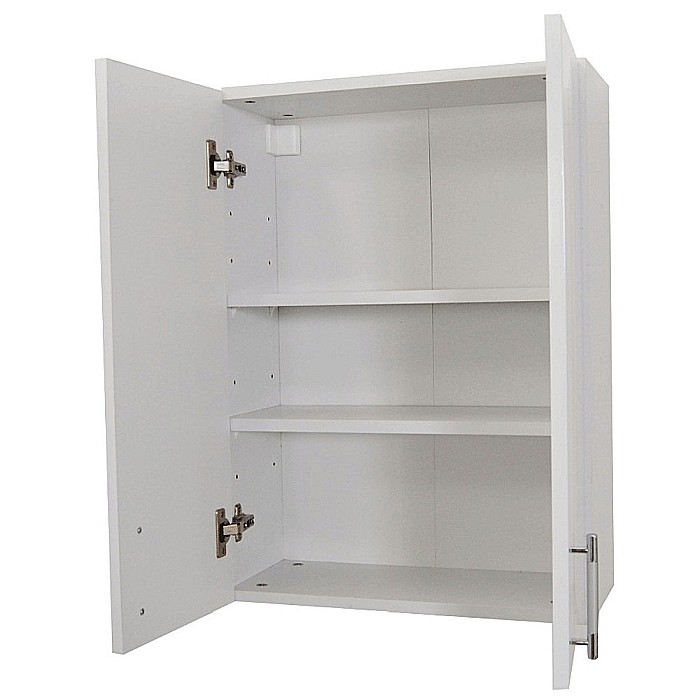 Dulap baie suspendat Roma, front MDF, 2 usi, polita, 50 x 68 cm, alb [2]