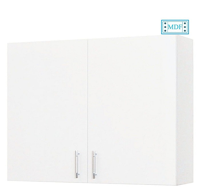 Dulap baie suspendat Roma, front MDF, 2 usi, polita, 80 x 68 cm, alb [1]