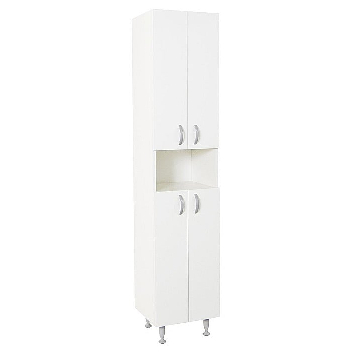 Dulap baie tip coloana GN0021, Pal lucios, 5 rafturi, 4 usi, picioare reglabile, 35x31.6x166 cm [2]
