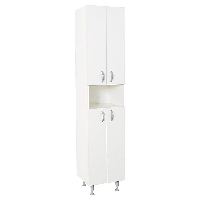 Dulap baie tip coloana GN0021, Pal lucios, 5 rafturi, 4 usi,  picioare reglabile, 35x31.6x166 cm [1]