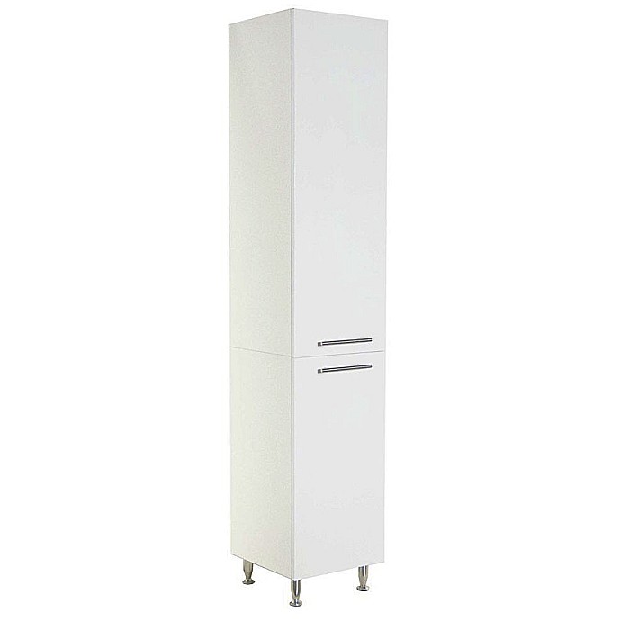 Dulap baie tip coloana GN0161, Pal Melaminat, 3 rafturi, cos rufe, alb [4]