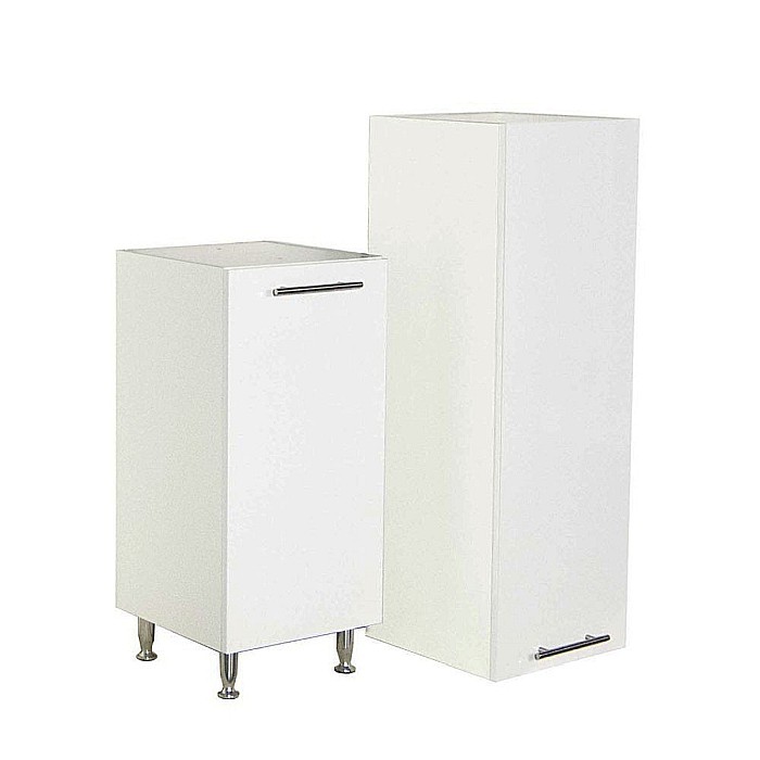 Dulap baie tip coloana GN0161, Pal Melaminat, 3 rafturi, cos rufe, alb [3]